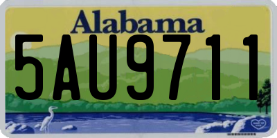 AL license plate 5AU9711