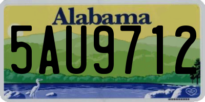 AL license plate 5AU9712