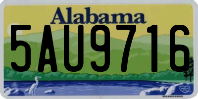 AL license plate 5AU9716