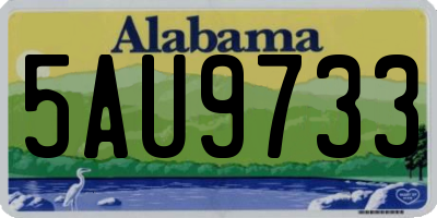 AL license plate 5AU9733