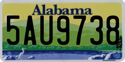 AL license plate 5AU9738