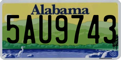 AL license plate 5AU9743
