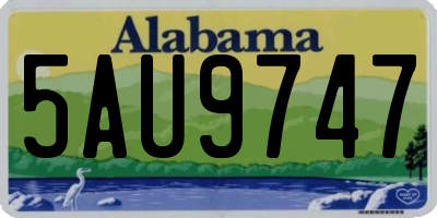 AL license plate 5AU9747