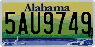 AL license plate 5AU9749