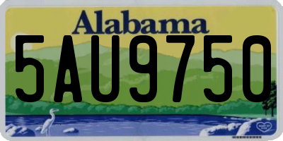 AL license plate 5AU9750