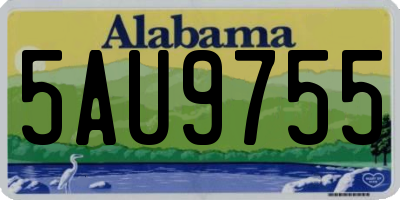 AL license plate 5AU9755