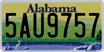 AL license plate 5AU9757