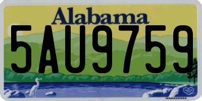 AL license plate 5AU9759