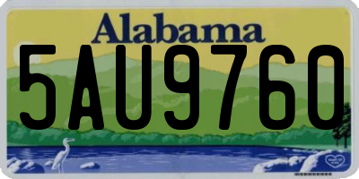 AL license plate 5AU9760
