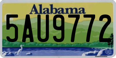 AL license plate 5AU9772