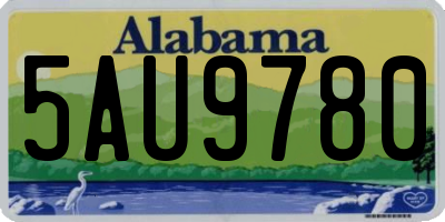 AL license plate 5AU9780