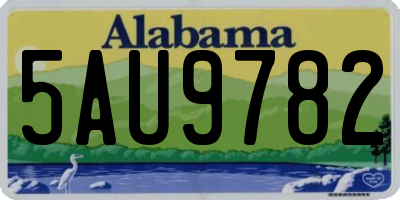 AL license plate 5AU9782