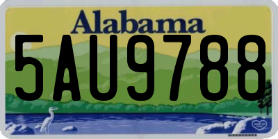 AL license plate 5AU9788