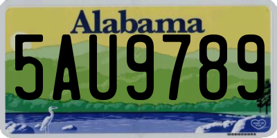 AL license plate 5AU9789