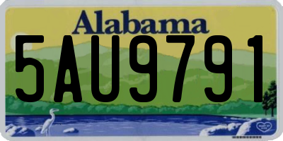 AL license plate 5AU9791
