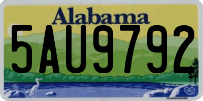 AL license plate 5AU9792