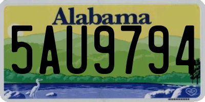 AL license plate 5AU9794