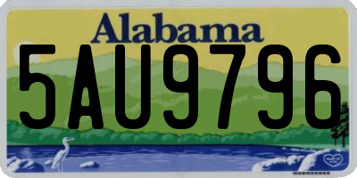 AL license plate 5AU9796