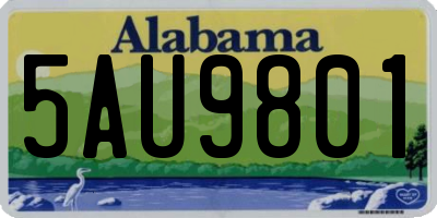 AL license plate 5AU9801