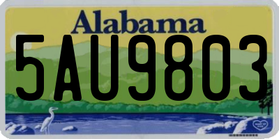 AL license plate 5AU9803