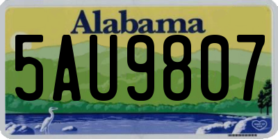 AL license plate 5AU9807