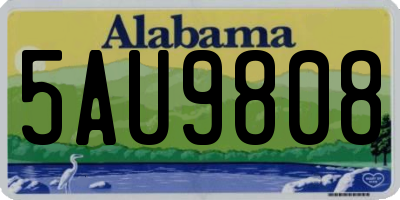 AL license plate 5AU9808