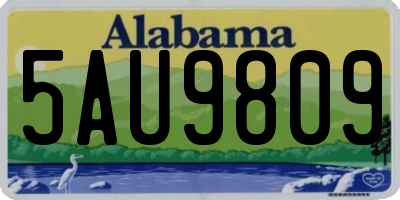 AL license plate 5AU9809