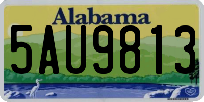 AL license plate 5AU9813