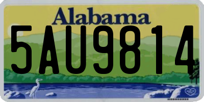 AL license plate 5AU9814