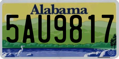 AL license plate 5AU9817