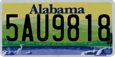 AL license plate 5AU9818