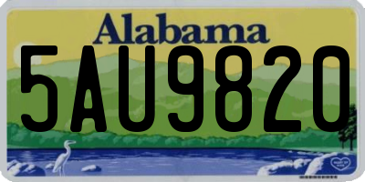 AL license plate 5AU9820