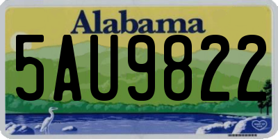 AL license plate 5AU9822