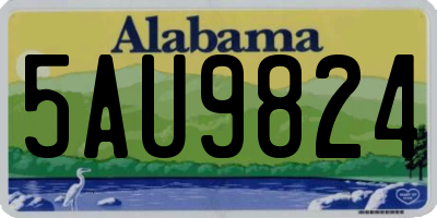 AL license plate 5AU9824