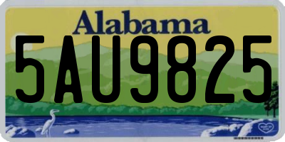 AL license plate 5AU9825