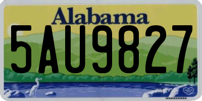 AL license plate 5AU9827
