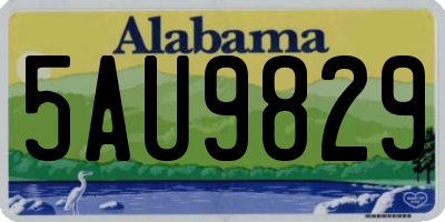 AL license plate 5AU9829