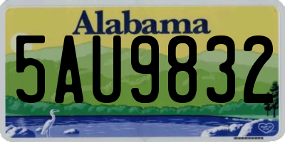 AL license plate 5AU9832
