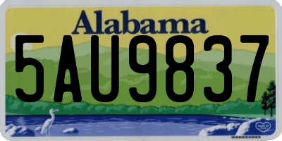 AL license plate 5AU9837