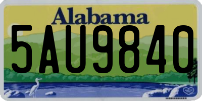 AL license plate 5AU9840
