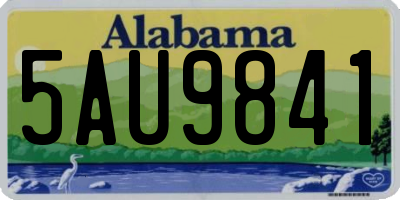 AL license plate 5AU9841