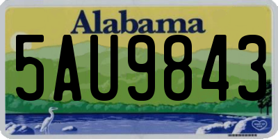AL license plate 5AU9843
