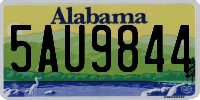 AL license plate 5AU9844
