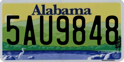 AL license plate 5AU9848