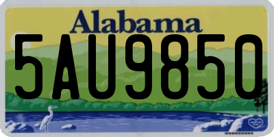 AL license plate 5AU9850