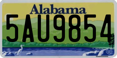 AL license plate 5AU9854