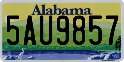 AL license plate 5AU9857