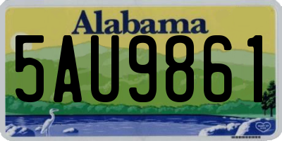 AL license plate 5AU9861