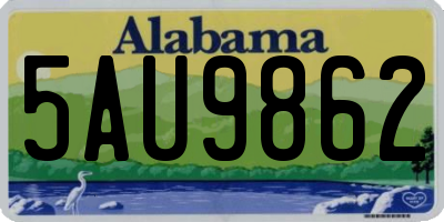 AL license plate 5AU9862