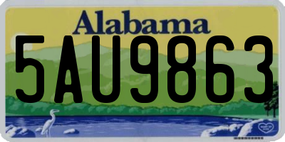 AL license plate 5AU9863